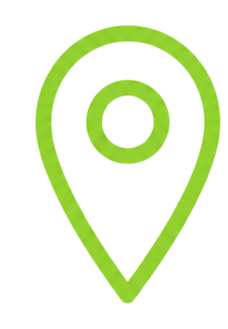 A green and orange location pin icon.