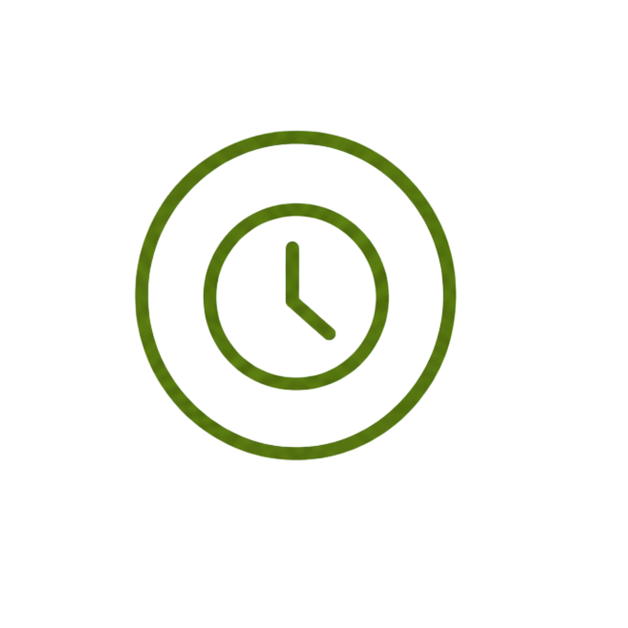 Green digital clock icon with a circular arrow around it, representing time or sleep
