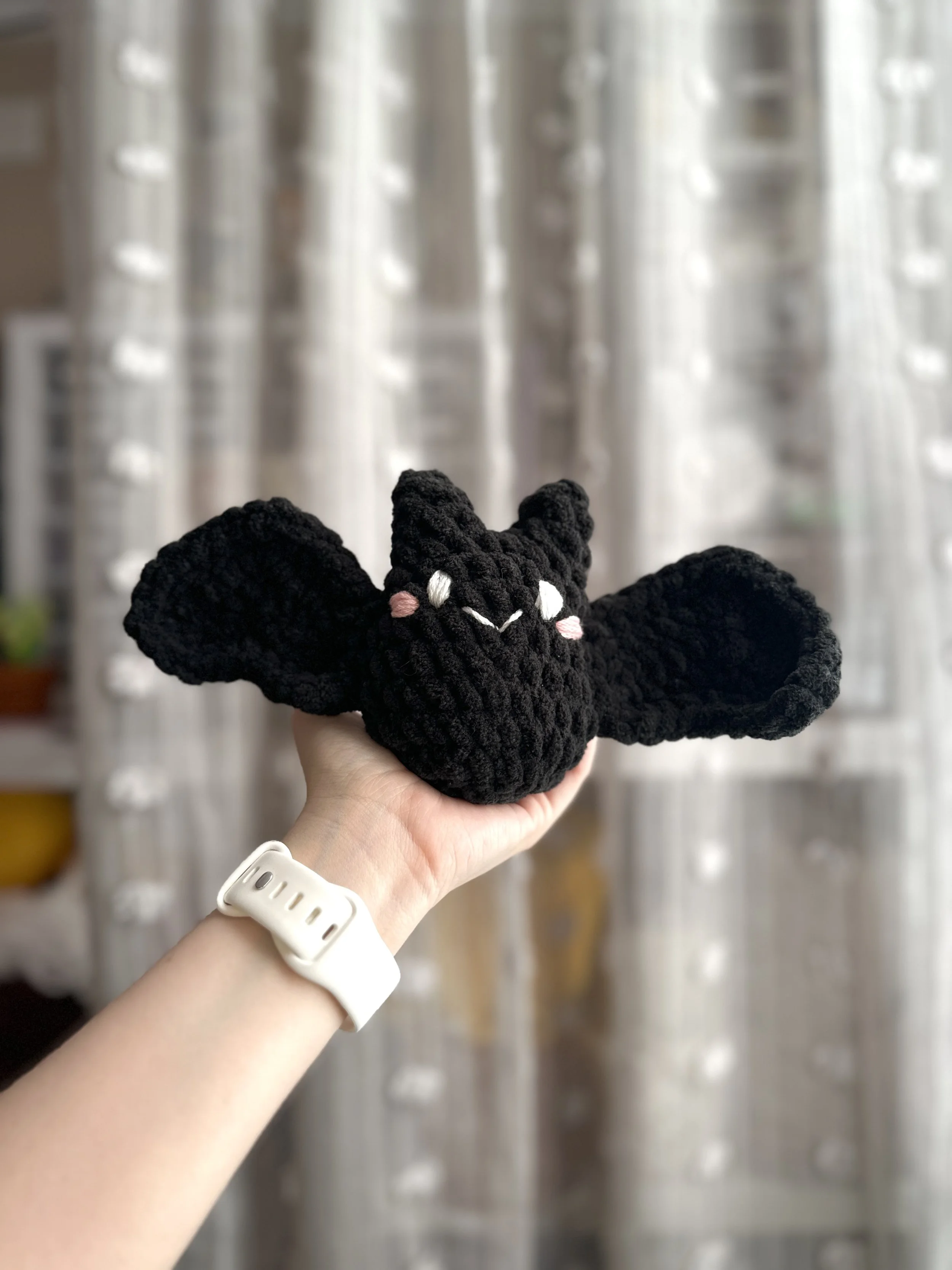 crochet cute black bat