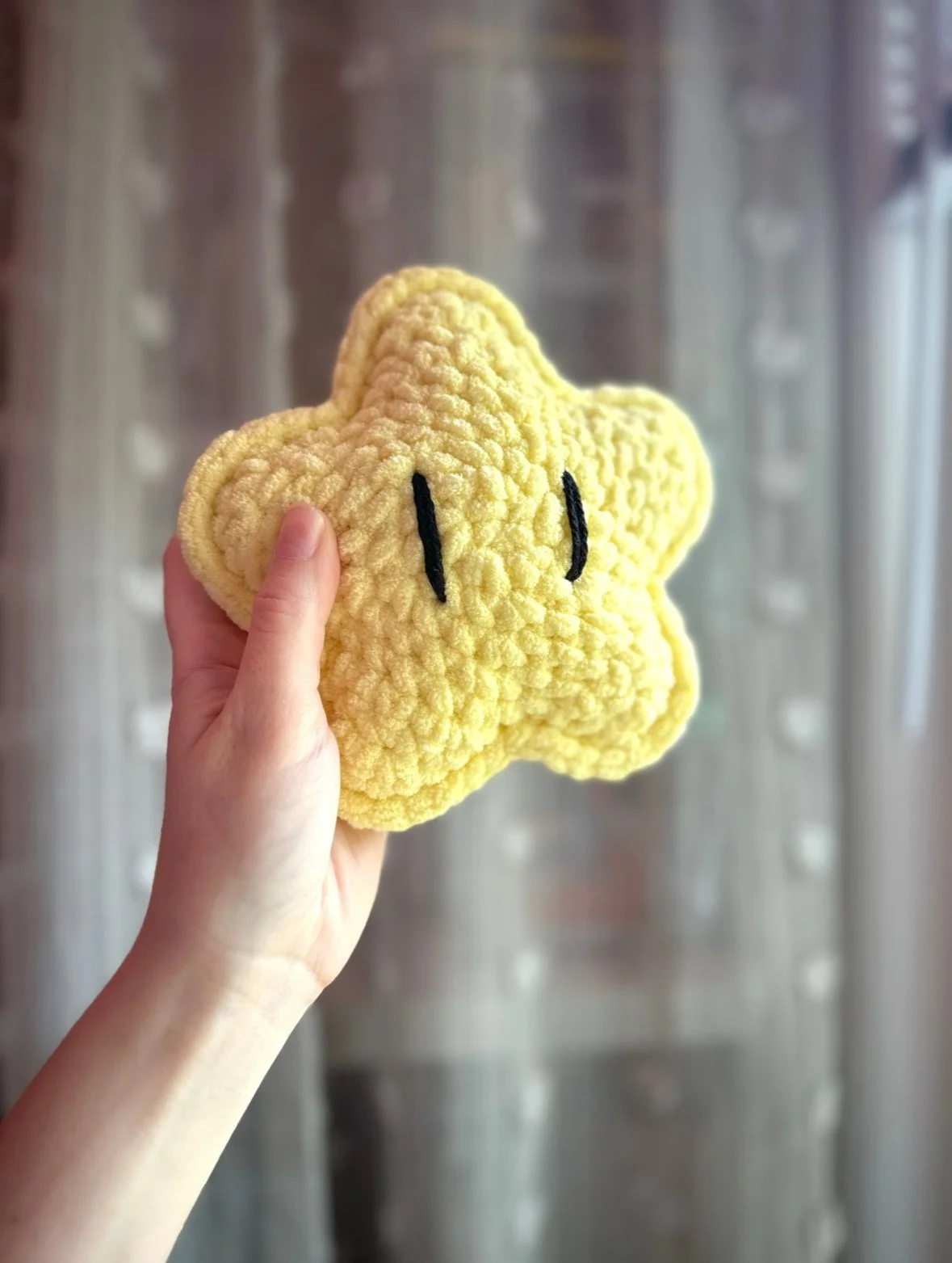 crochet yellow star