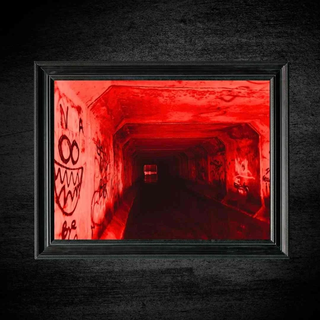 Red Rain Drain-Liminal Noir Photography-Fine Art Print