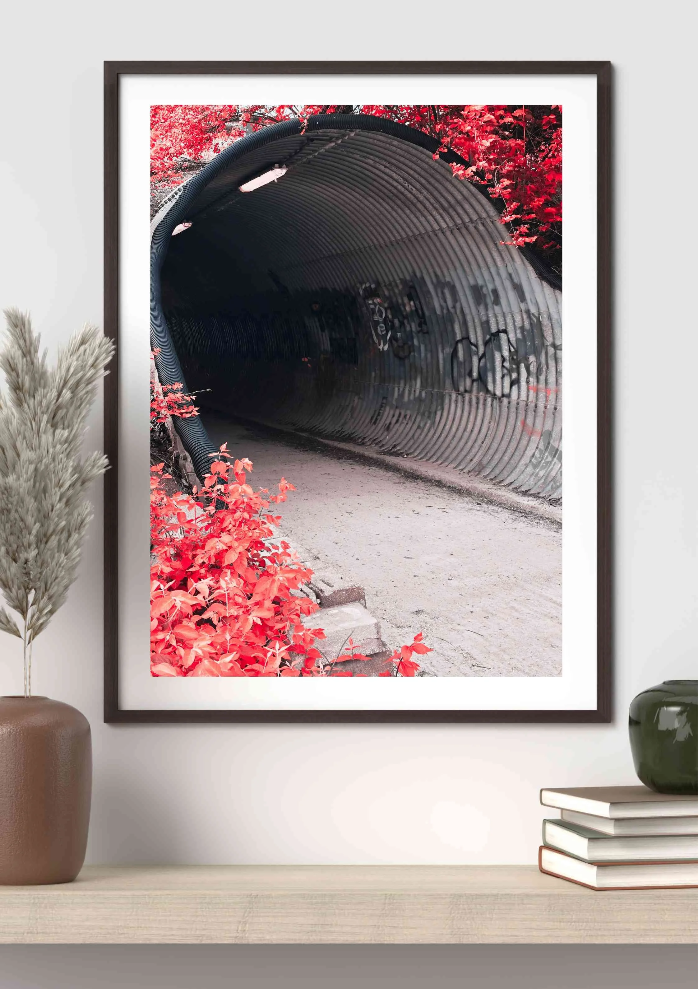 Pink Offset Trail Tunnel- WImsey Liminal Photography-Fine Art Print