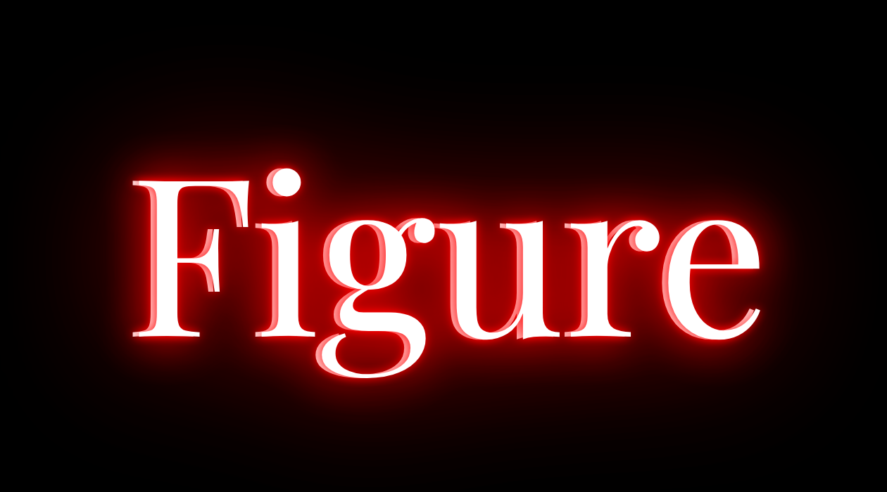 Neon sign displaying the word 'Figure' in red, glowing letters on a black background.