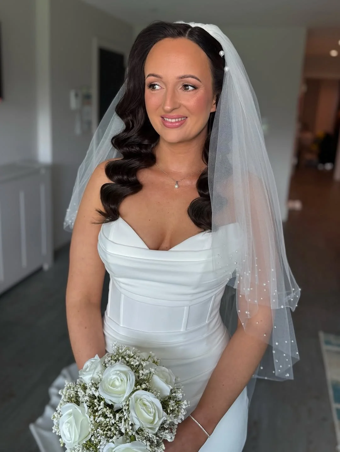 Refined bridal makeup by Dayna Cerys for destination weddings across the UK and Europe.