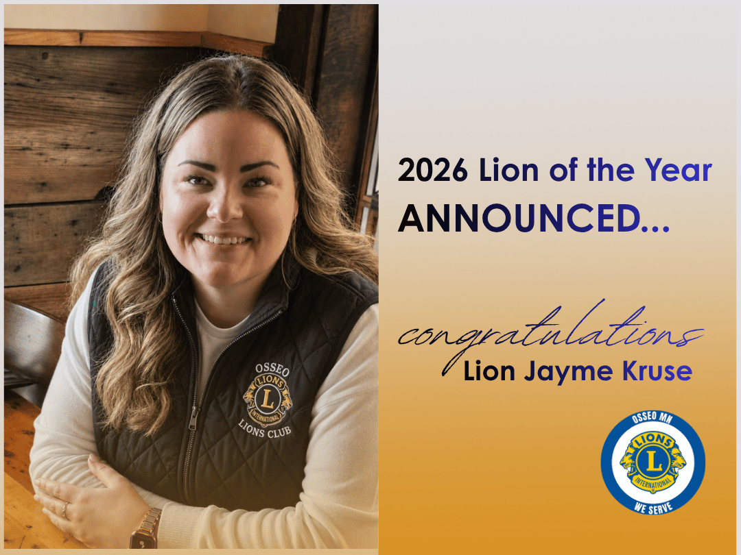 2026 OSSEO LIONS ROAR “LION OF THE YEAR”