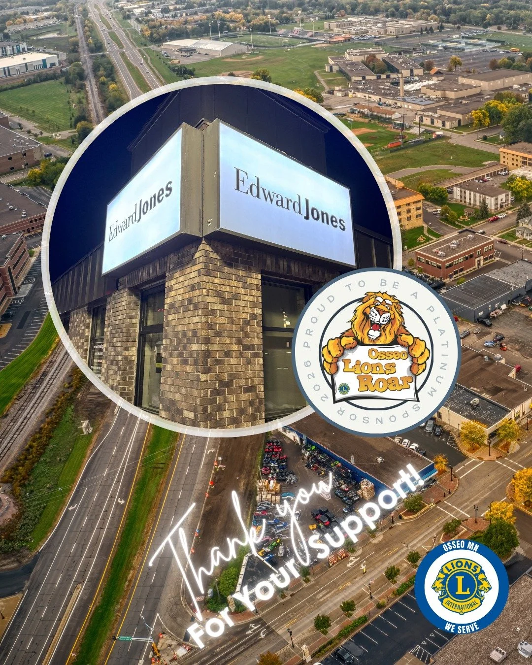 🙏Thank you to Jayme Kruse with Edward Jones &mdash; premier sponsor of the 2026 Osseo Lions Roar! 🦁

Jayme doesn't just sponsor the Roar &mdash; she chairs it. As a financial advisor on Main Street in Osseo and a dedicated Lion, she pours her time,
