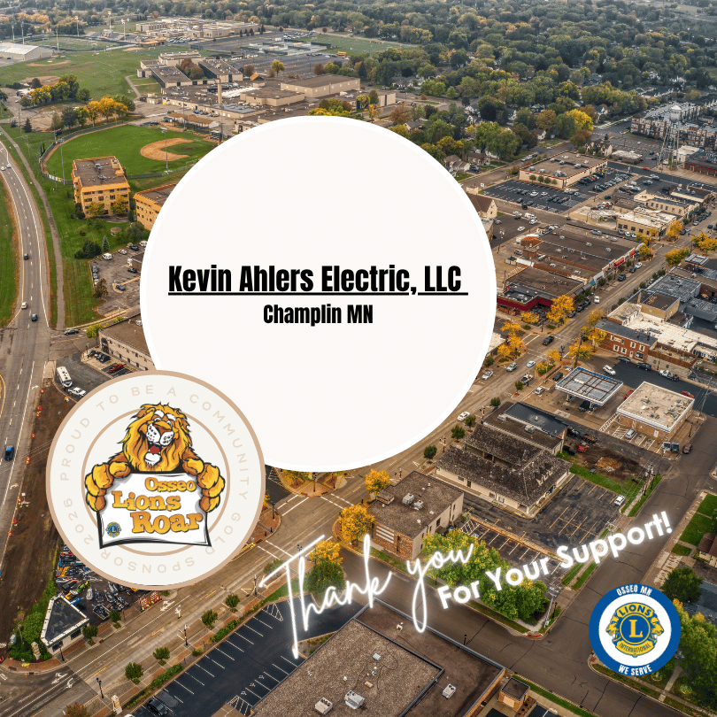  Thank You to 2026 Roar Gold Sponsor:  Kevin Ahlers Electric 