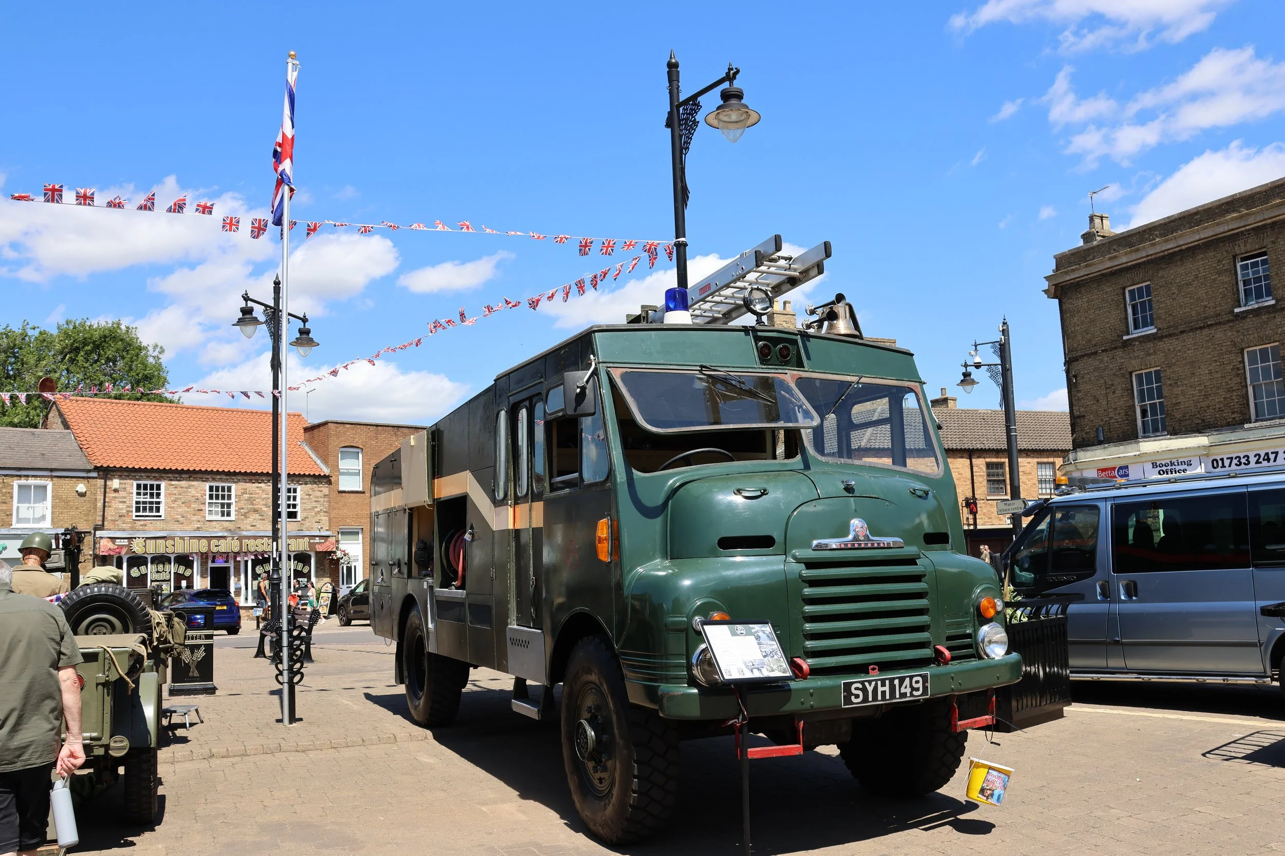 World War 2 vehicle at the Armed Forces Weekend organised by Moremuzic Radio.