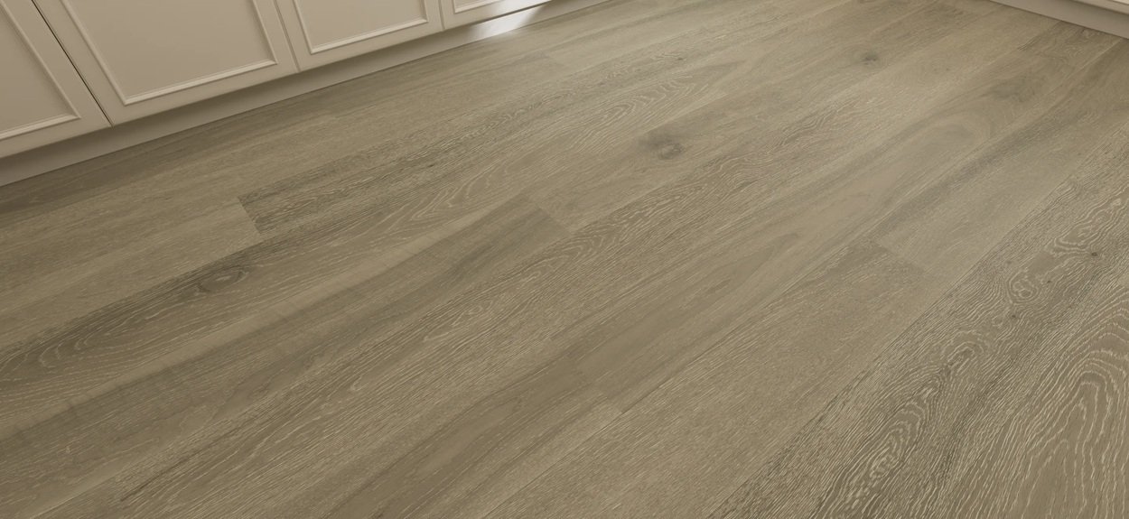 FORM Ember is a 190mm wide prime grade plank with a soft grey tone.