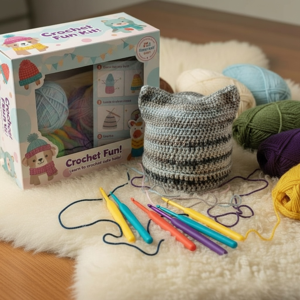 Adorable Cat Ear Beanie for Babies & Kids