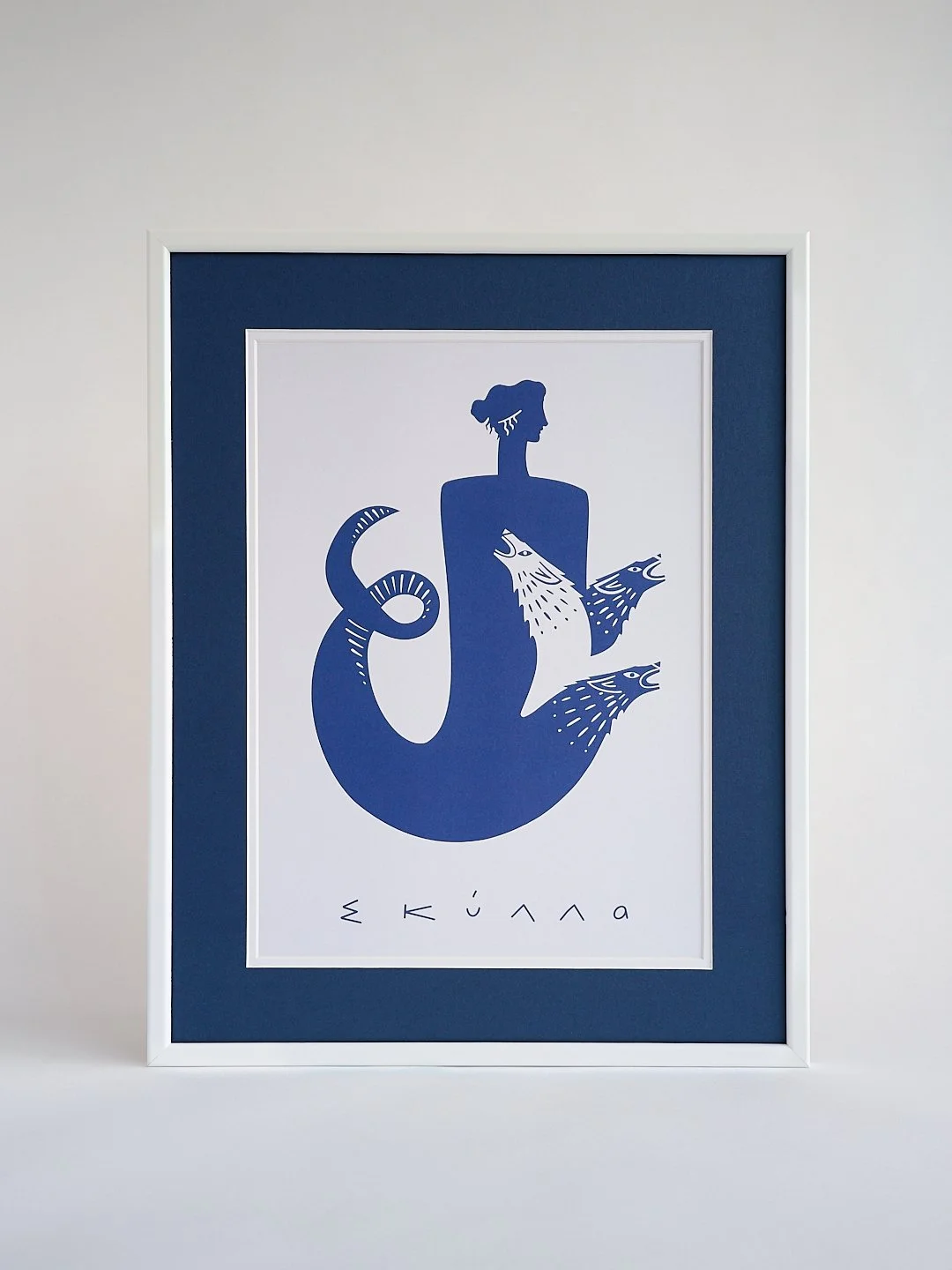 Mementos from a Greek holiday.

Scylla, the fearsome sea-beast, and Penelope, the Queen of Ithaca, framed in a slim white moulding with a blue / white double window. 

🇬🇷🇬🇷🇬🇷