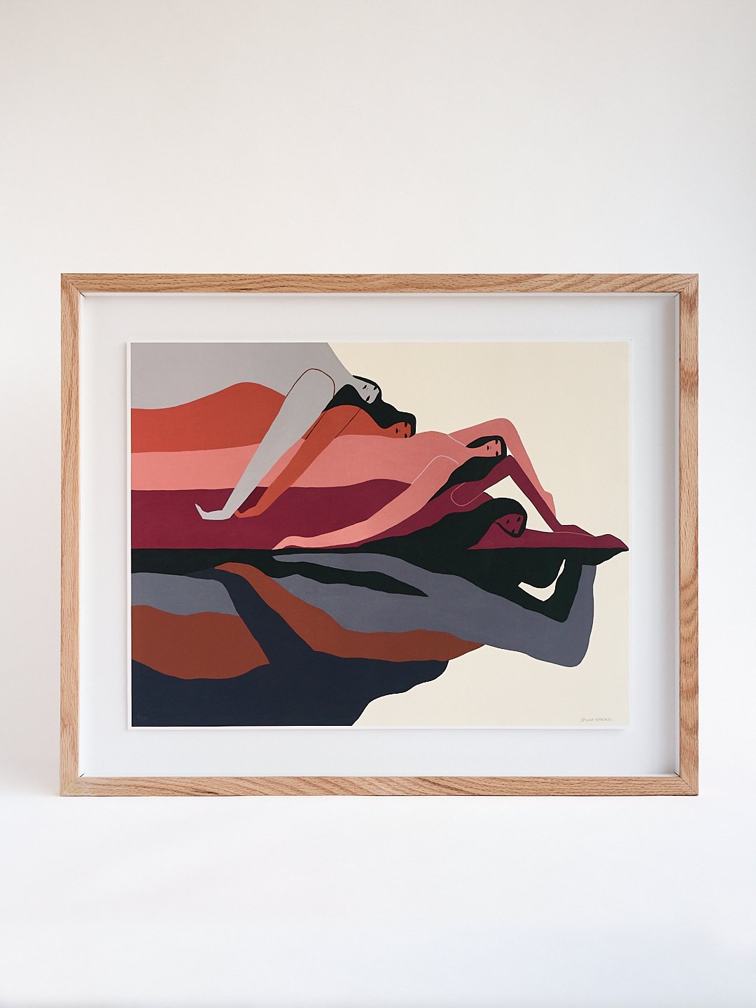 A print of 'Shore' by @_lauraberger_ floated on Brite White and framed in bare oak. 

🖼 🖼 🖼

#pictureframing 
#earlsfield 
#sw18