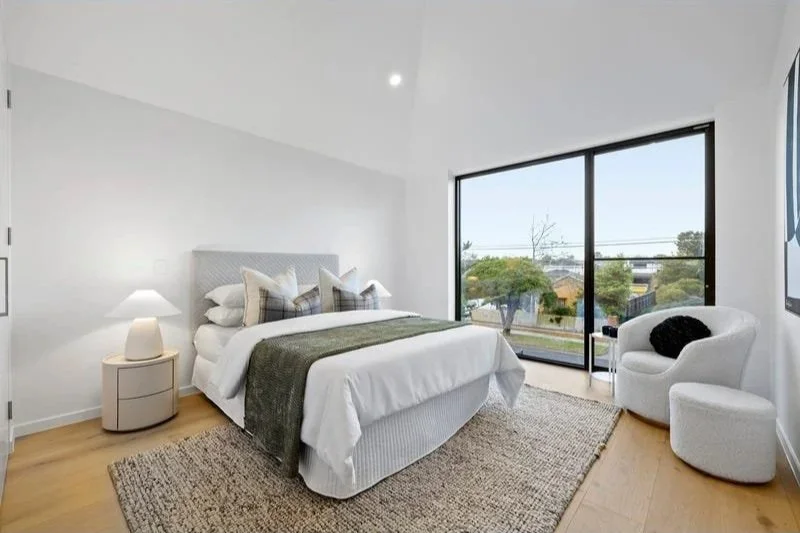 Second master suite with balcony door, Bentleigh townhouse