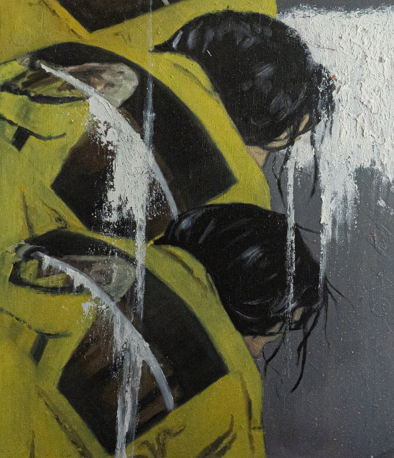 Já Falamos, Tenho de Poupar Bateria 
Óleo e Gesso Acrílico Sobre Tela 
70x60cm 