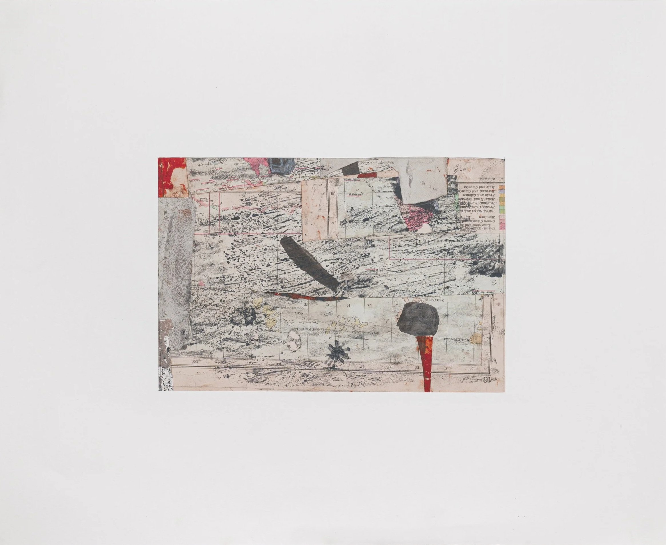 From here, 2023 
Collage and oil pastel on paper