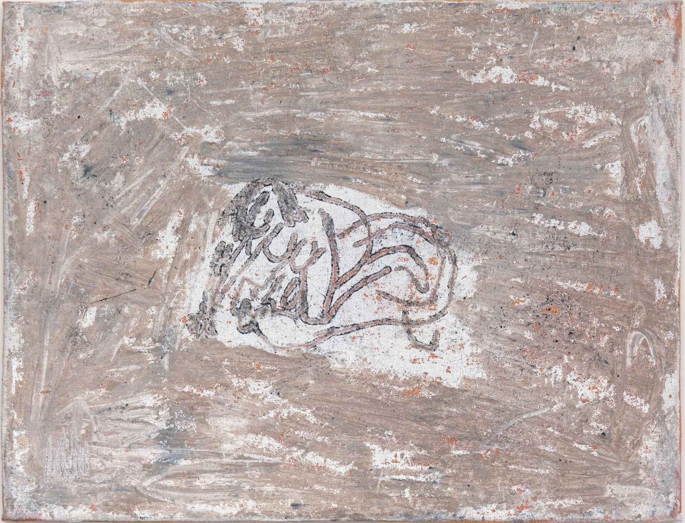 A couple making love in the snow, 2022 

Oil pastel on canvas
15x20 cm