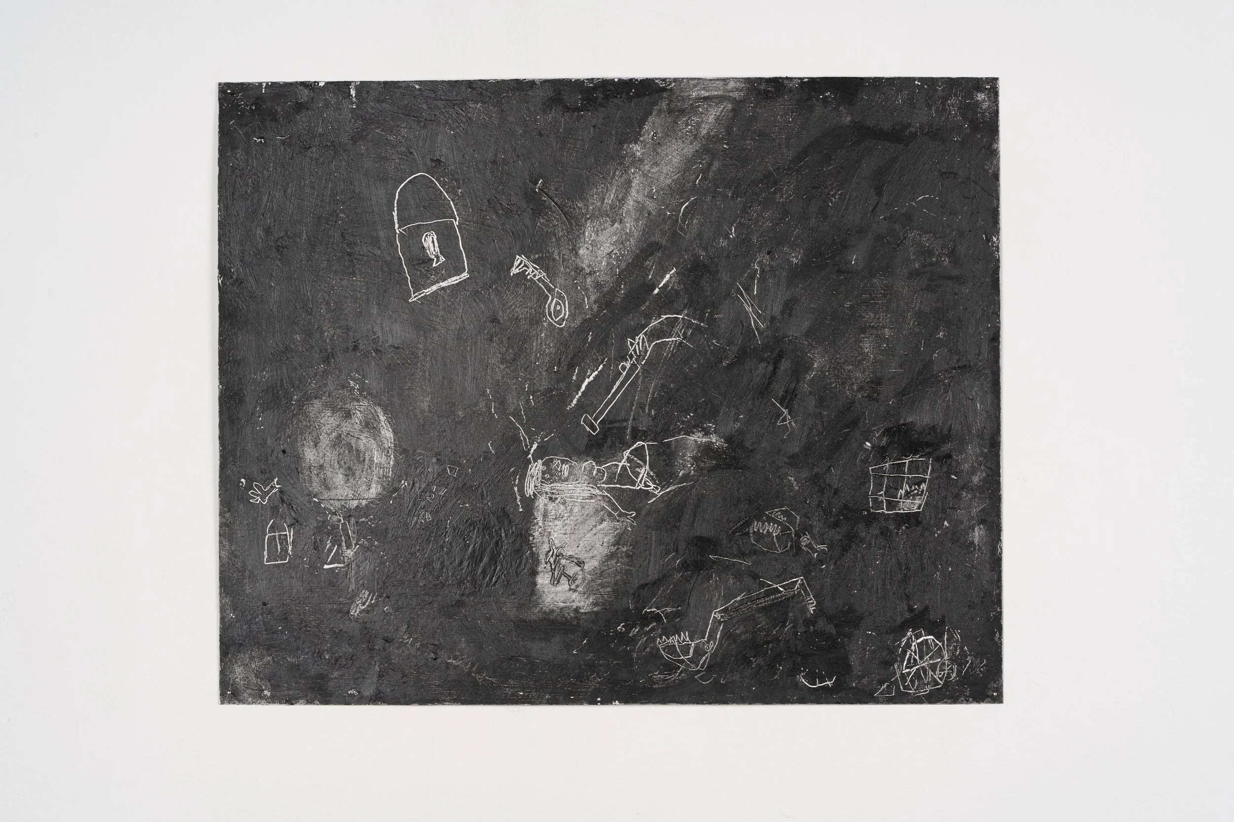 black work , 2022 

Oil pastels on paper
31x40 cm