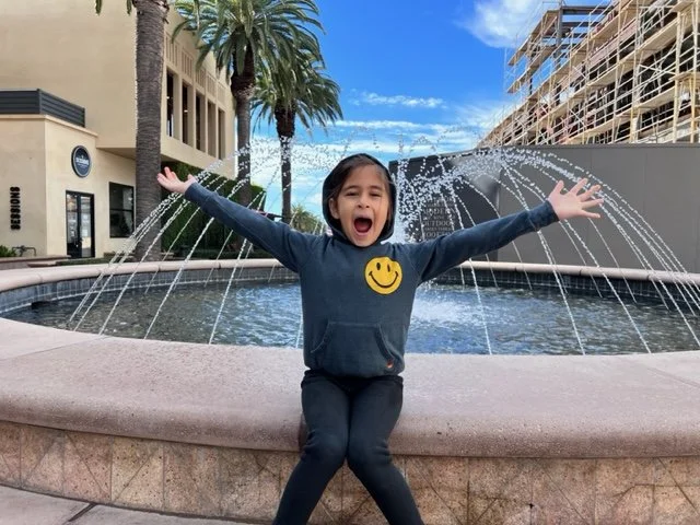 Piano Student Sky expressing joy in music learning
