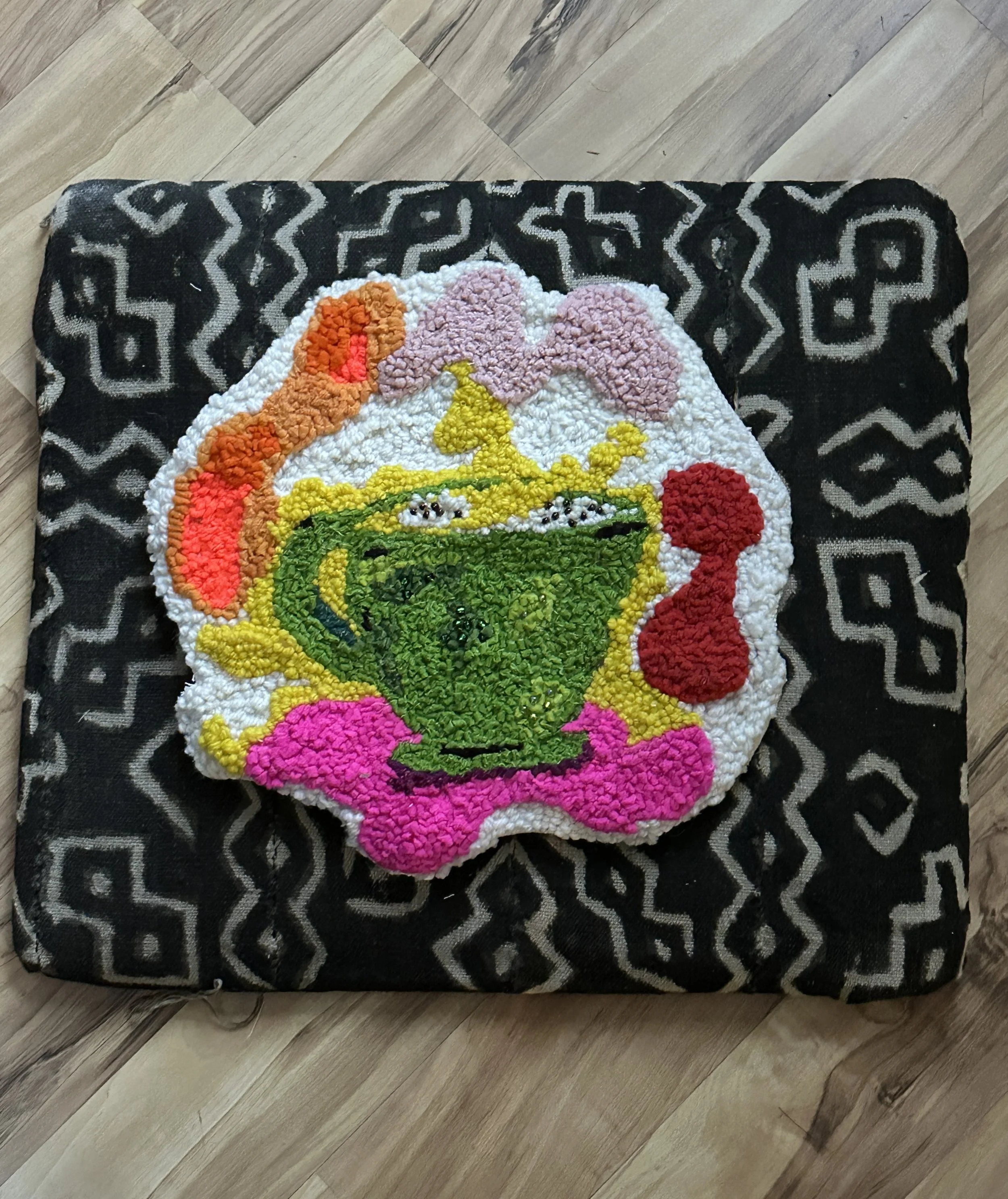 Colorful handmade rug