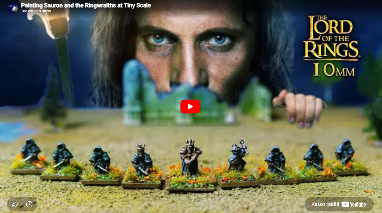 Painting Sauron and the Ringwraiths at Tiny Scale