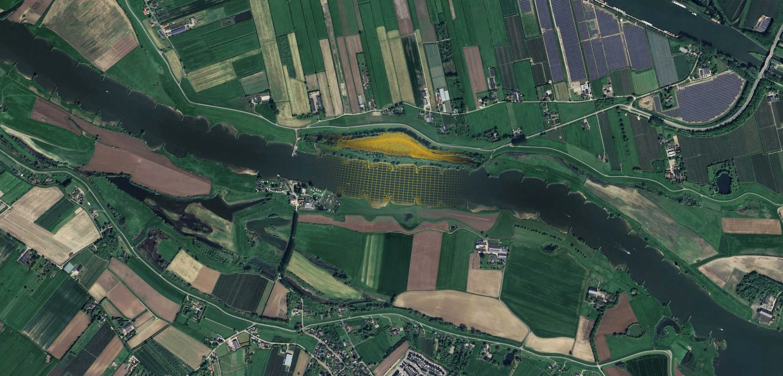 Restored river landscape with natural vegetation and flowing water, illustrating The Weather Makers’ nature-based river solutions that enhance ecological function, water safety, and regional resilience.