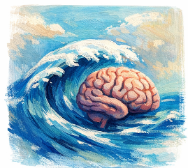 Ocean wave, representing psychoeducation, awareness, and understanding emotional patterns.