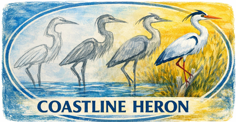 Coastline Heron Coaching and Art logo