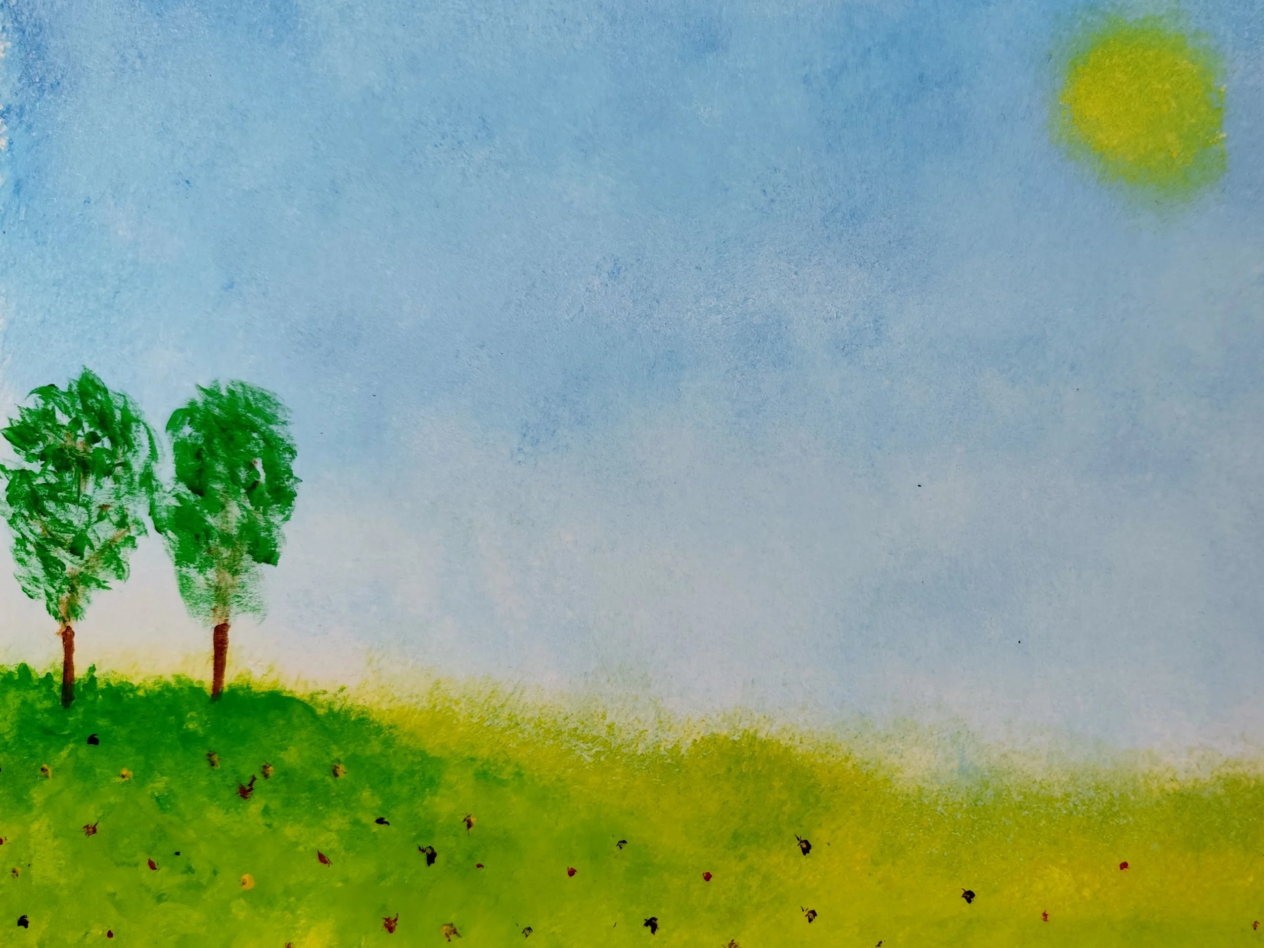 Sunny Day In The Park - Digital Art Print