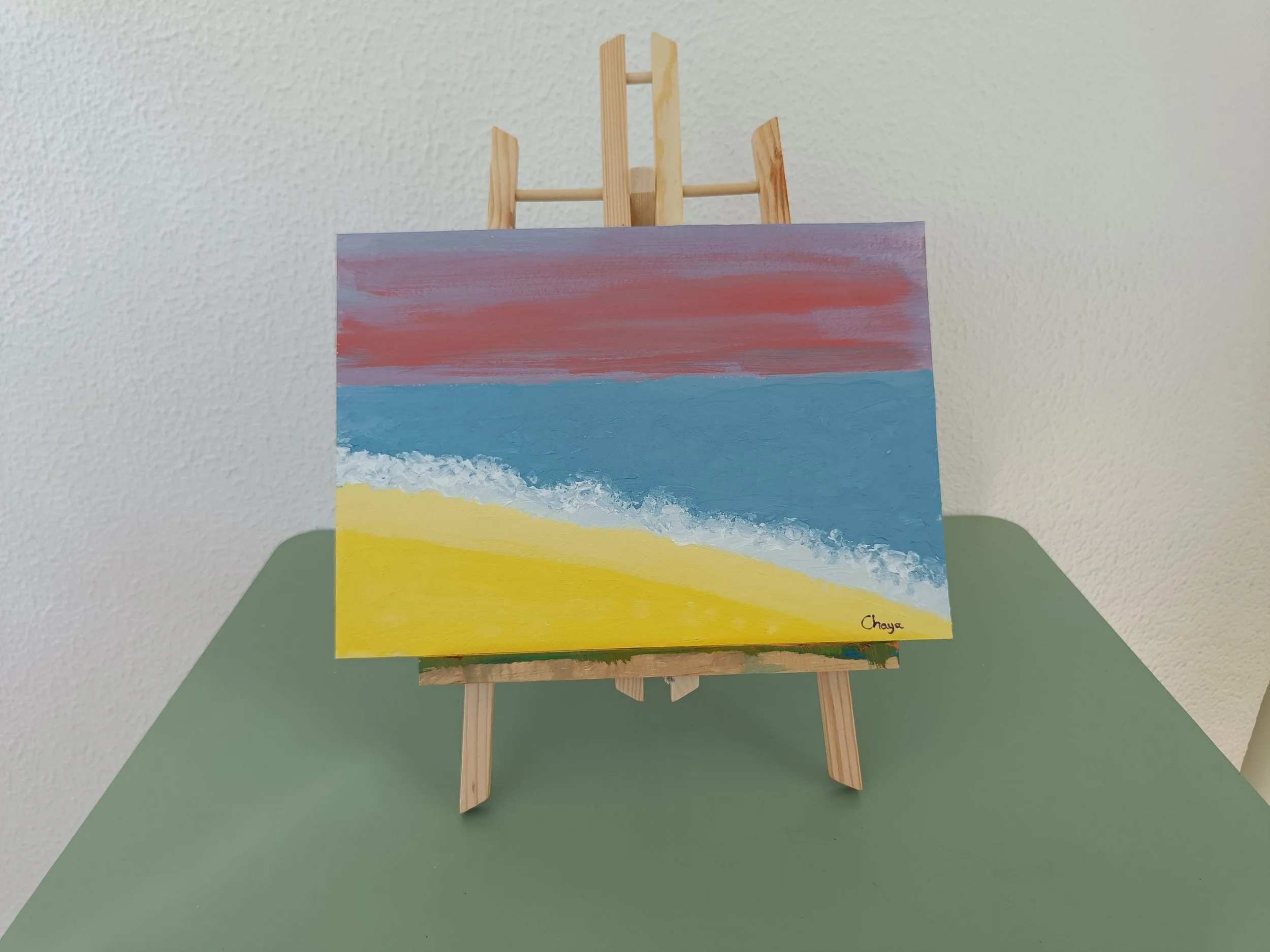 Sunset At The Beach — Original Acrylic Painting