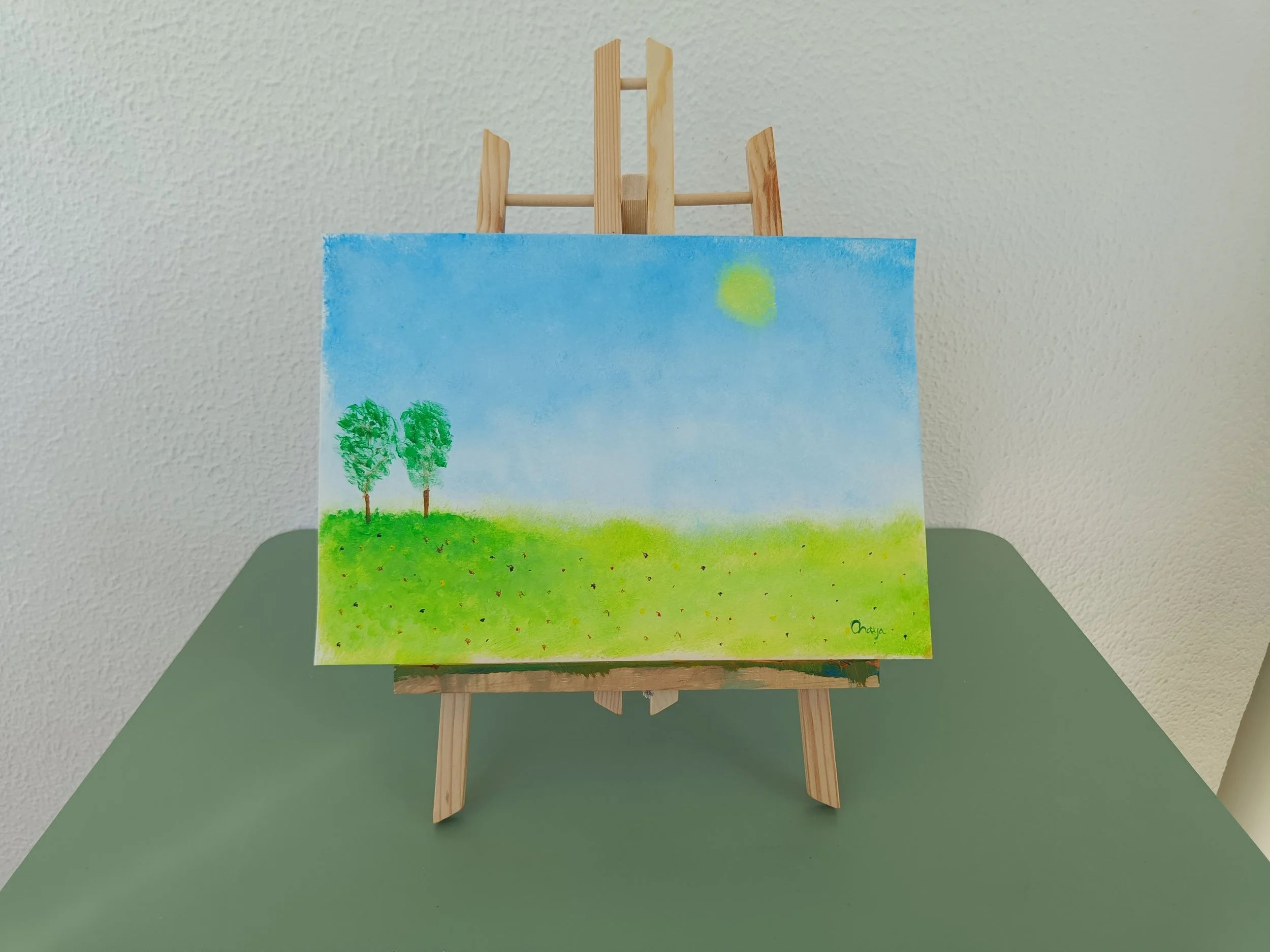 Sunny Day in the Park - Original Acrylic Painting