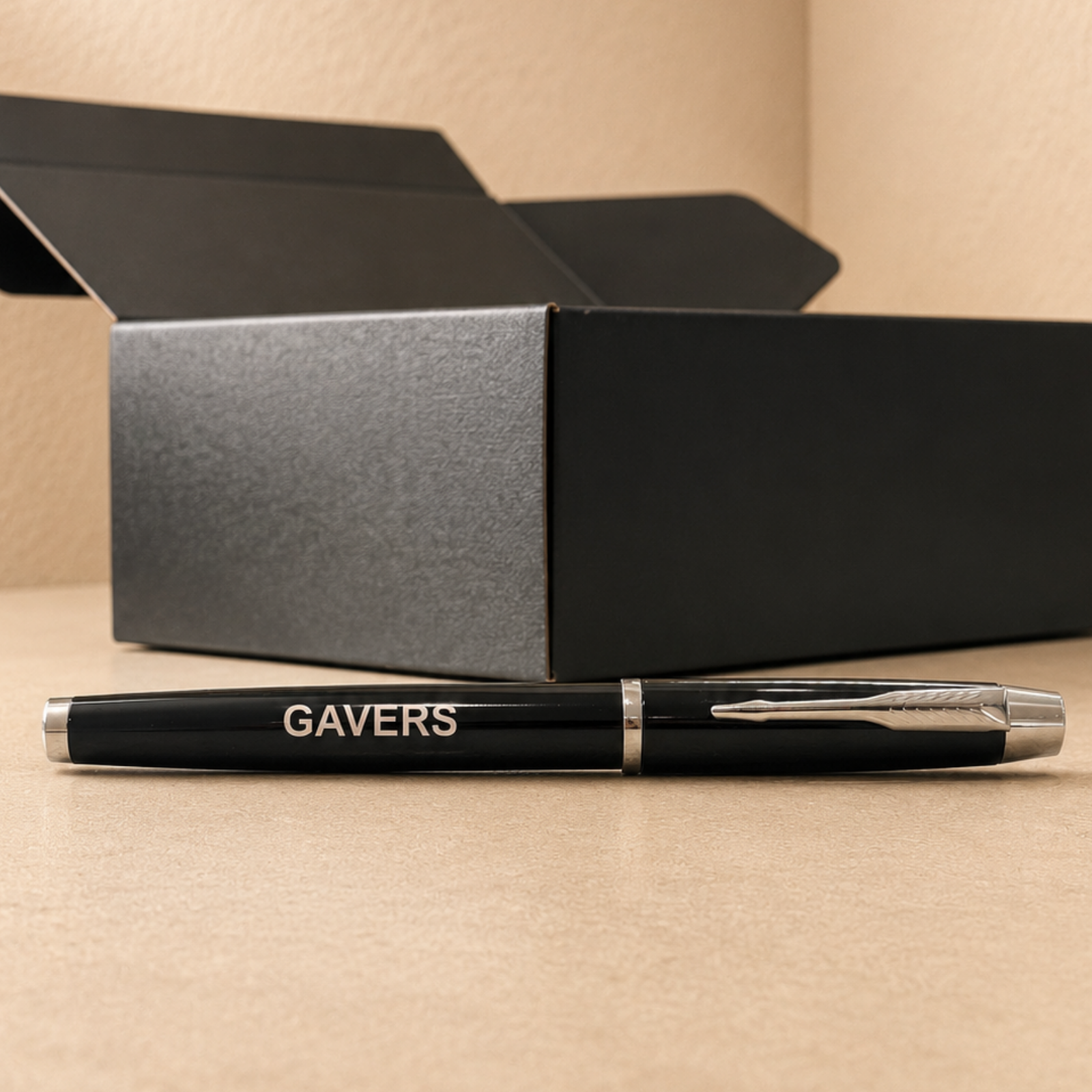 Gavers 0.5mm Gel  Grade Metal  Office Stationery Advertising Hot Selling Logo  Ballpoint Business Gift with Rubber Coated Designed Design High Quality Classic Luxury Metal Pens Retractable  black