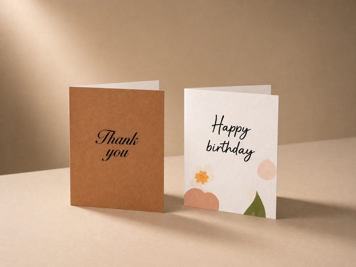 High Quality Greeting Card Brand Logo Luxury Gold Foil Stamping Birthday Thank You Cards Custom Printed Paper Birthday Greeting Cards Logo Text Design for Business Gift Party