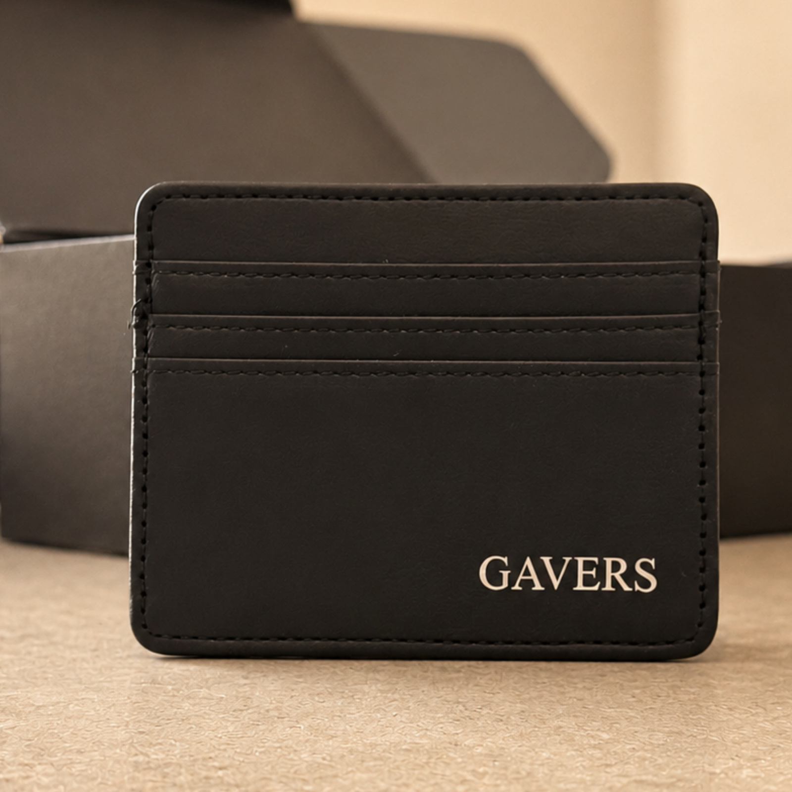 GAVERS Matte Black  Direct Sale Price PU Leather Cover Best Seller Travel Small Wallet  Wallet Credit Passport Cardholder Gift