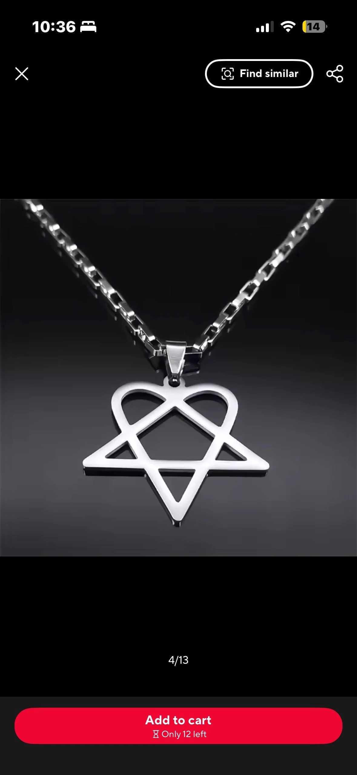 Heartagram Silver Chain