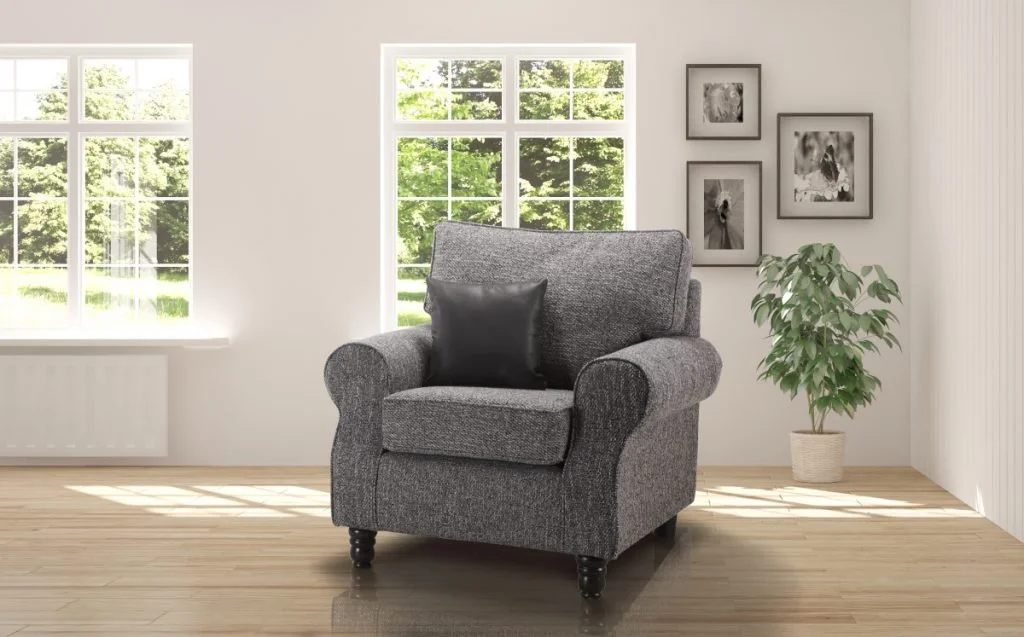 Katrina is a timeless design with perfect lines and proportions, featuring scrolled arms and wooden legs. Katrina is available in a huge range of beautiful fabrics and colours. Comes with soft foam-filled cushions as standard for a comfy and relaxed 