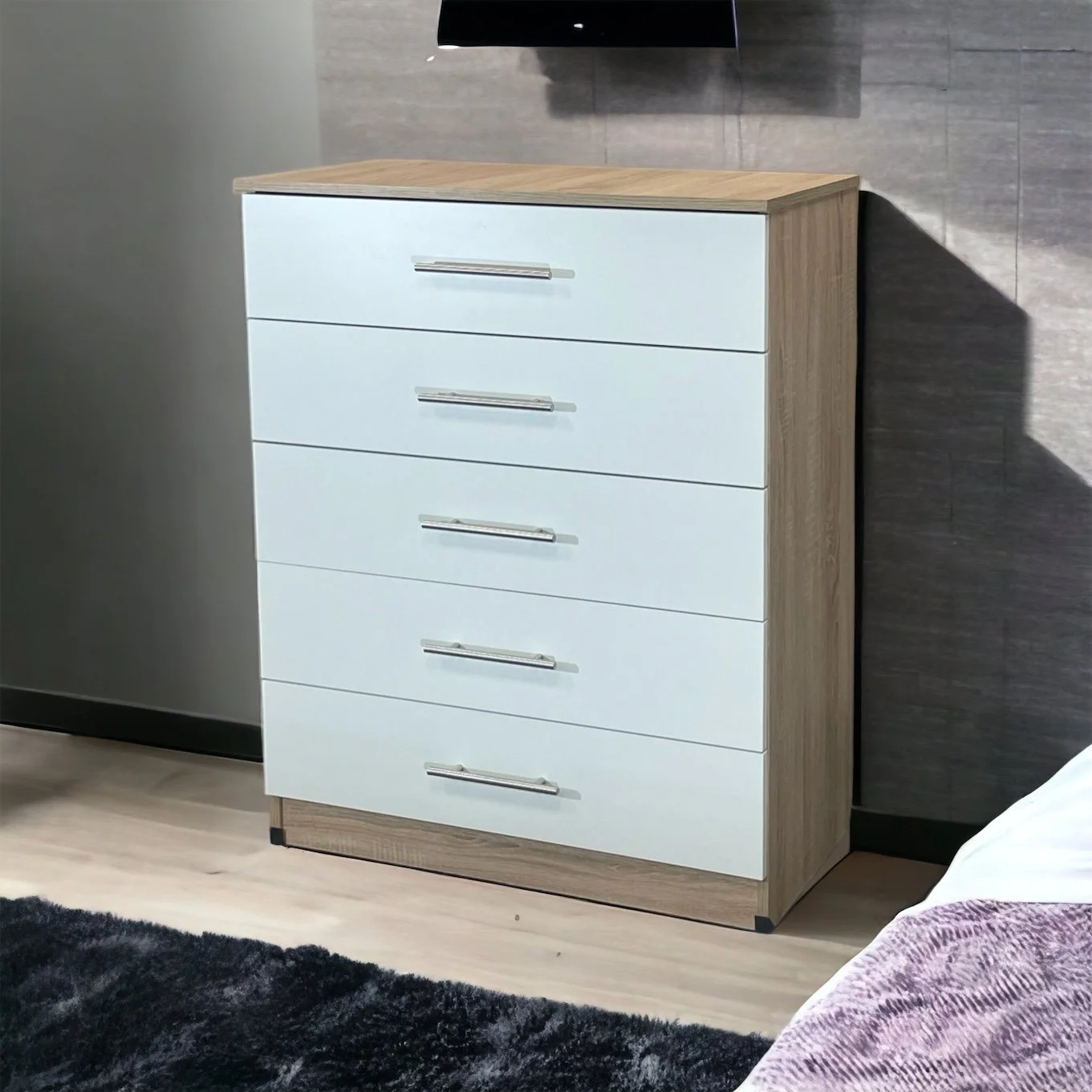 Nova 5 drawer bedside