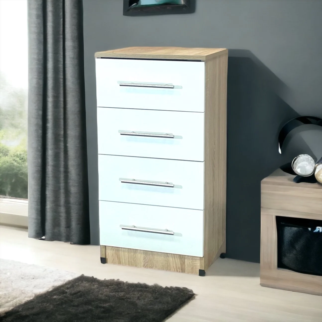 Nova 4 drawer bedside