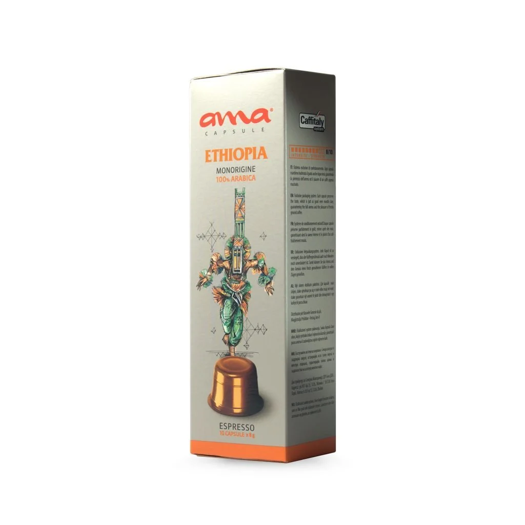 Ama Ethiopië koffiecapsules – aromatische espresso uit de hooglanden (10 stuks)