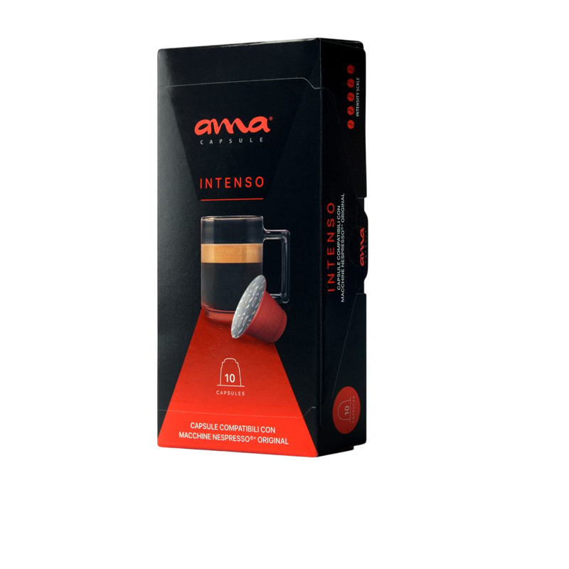 Ama Intenso Nespresso compatibele koffiecapsules – sterke espresso (10 stuks)