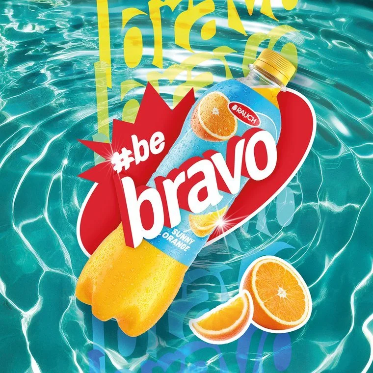 Bravo sinaasappel frisdrank fles van Rauch – frisdrank oplossing voor bedrijven en horeca