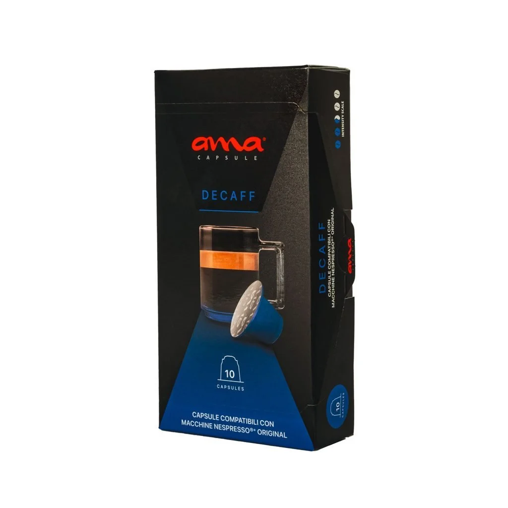 Ama cafeïnevrije Nespresso compatibele koffiecapsules – decaf espresso (10 stuks)