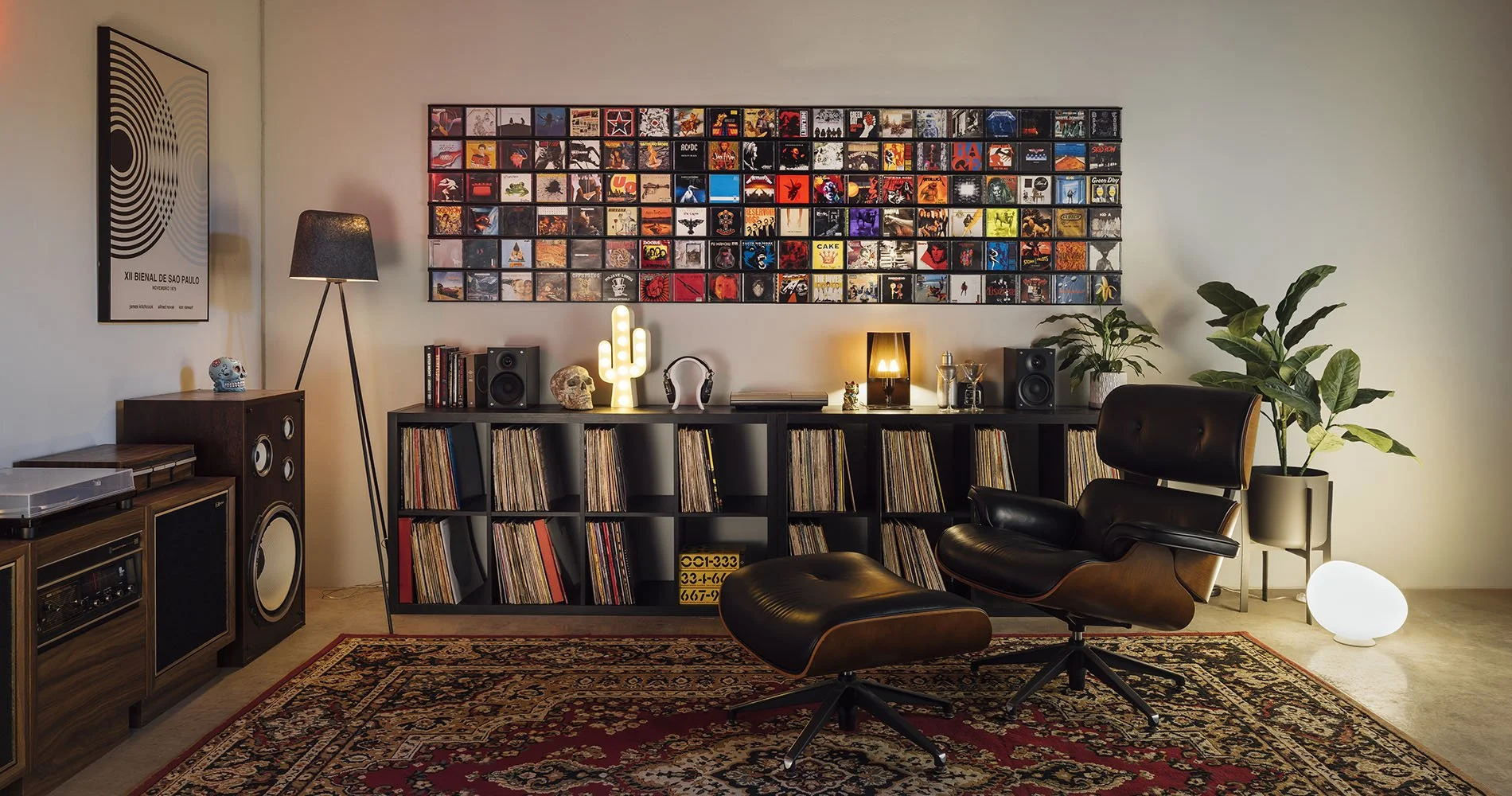 Wall mounted cd storage display