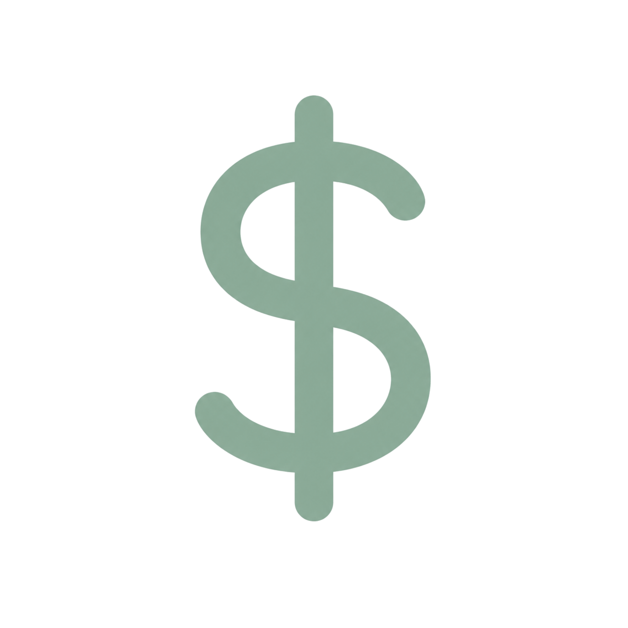 A large green dollar sign ($) symbol centered on a black background.