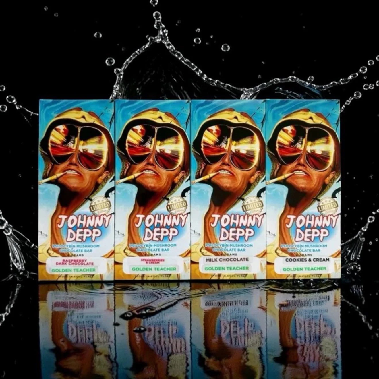 JOHNNY DEPP LIMITED EDITION" Magic Mushrooms Chocolate Bar 4gm