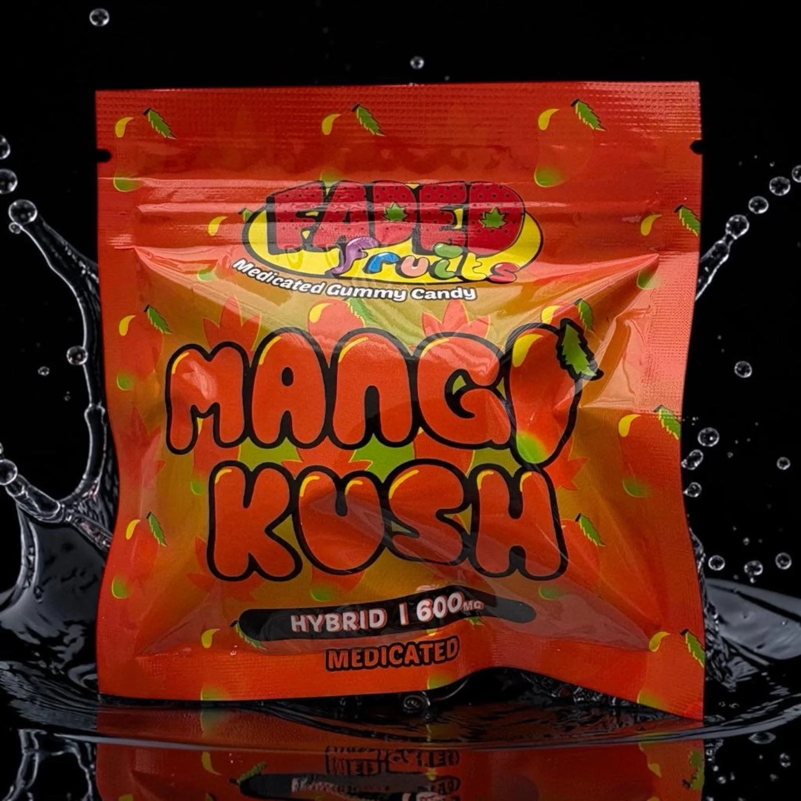 Faded Fruits Mango Kush – 600mg Hybrid Edibles