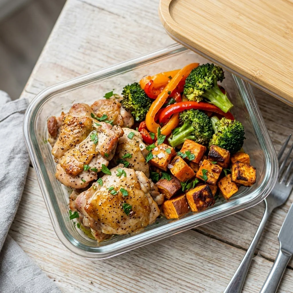 Chicken &amp; Roasted Veggie Bowls