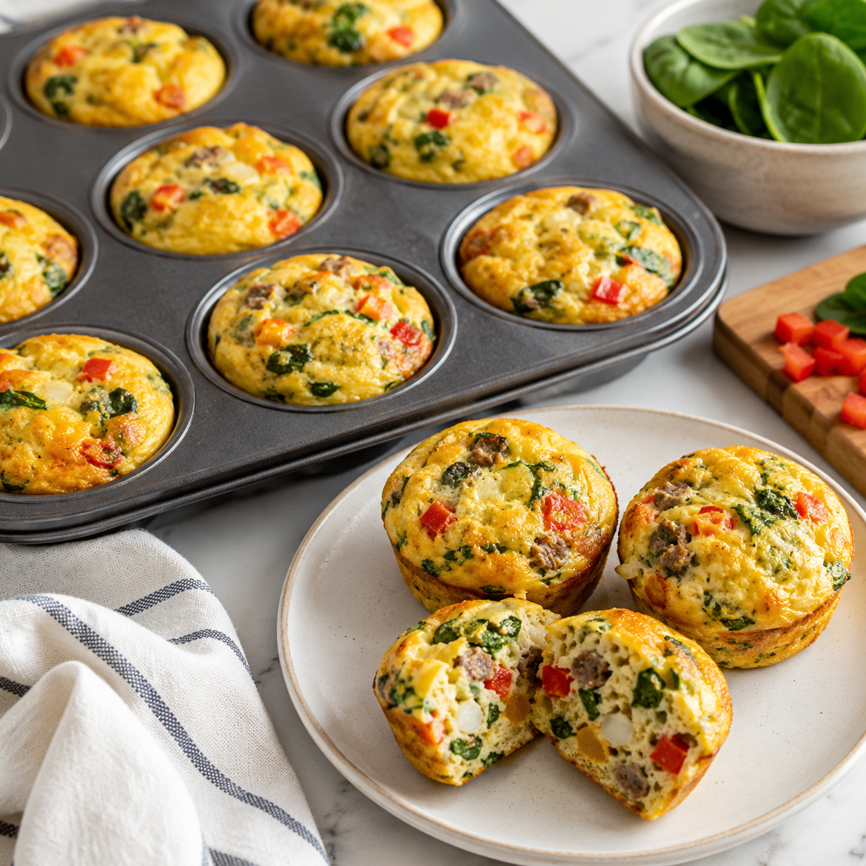 Egg &amp; Veggie Breakfast Muffins
