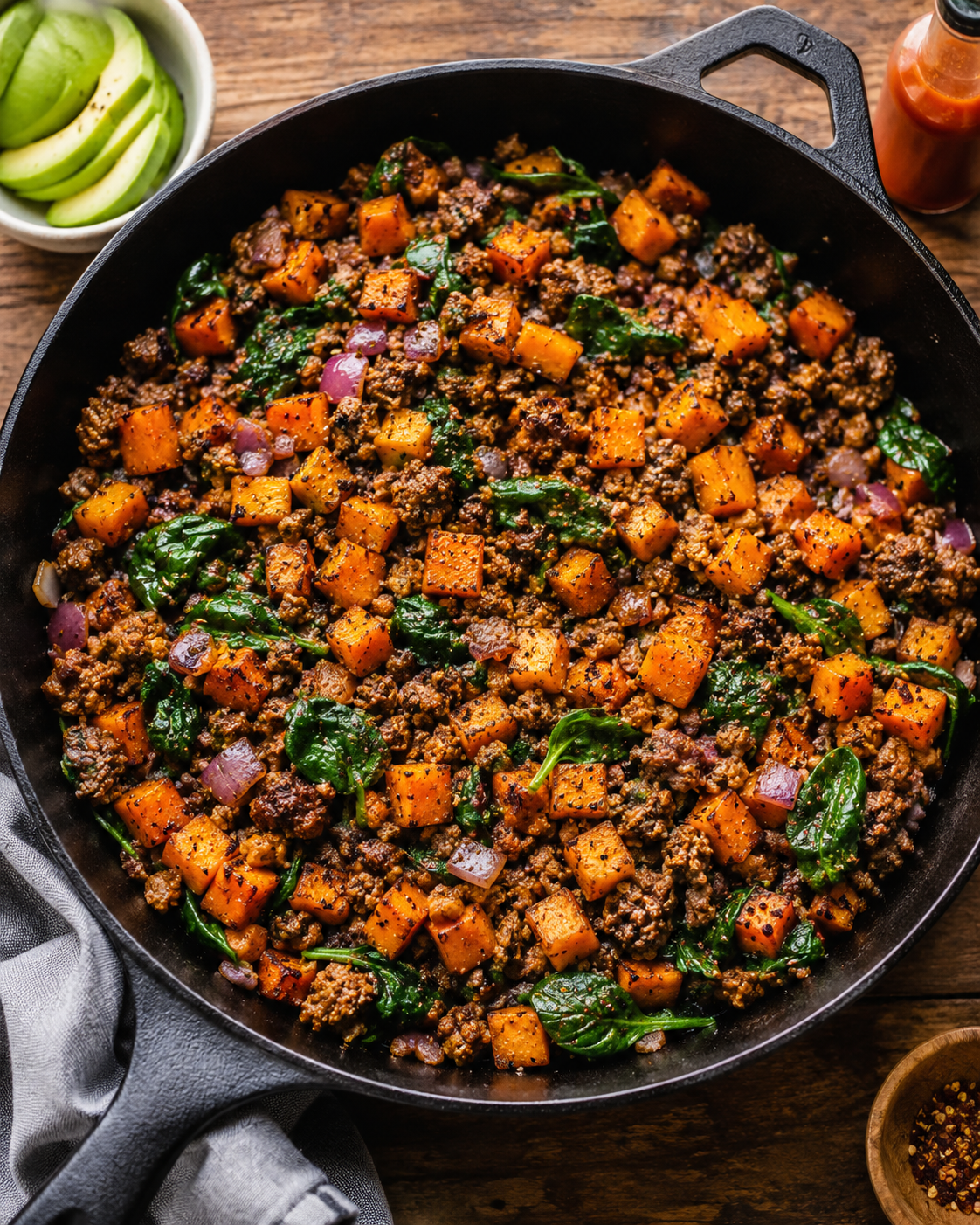 Beef &amp; Sweet Potato Skillet