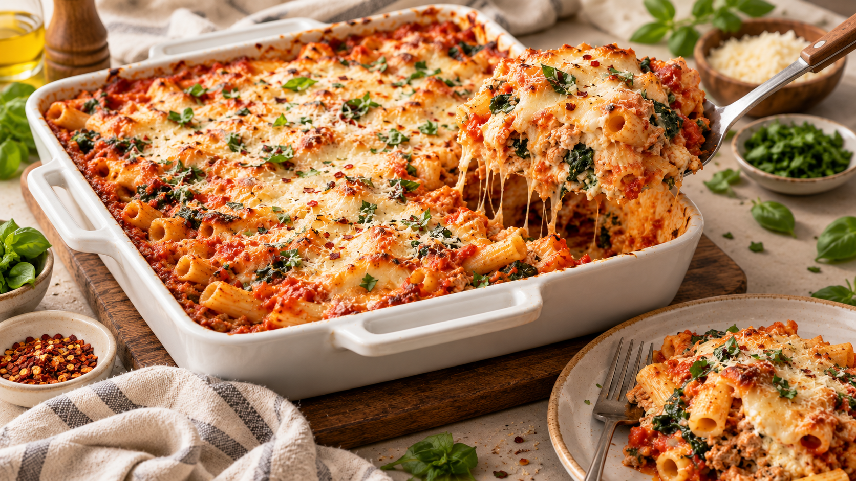 High-Protein Cottage Cheese Baked Ziti