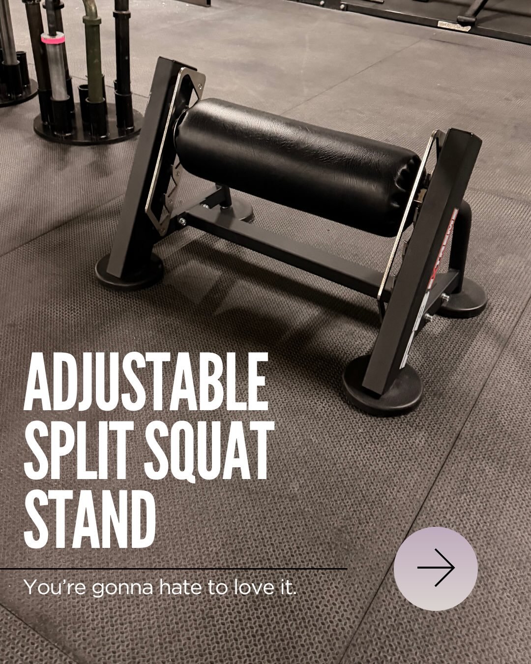 There are exercises you like... and then there are Bulgarian split squats.

Love them or hate them, they&rsquo;re a really effective way to build single-leg strength. Also called rear-foot-elevated split squats.

And this adjustable stand makes them 